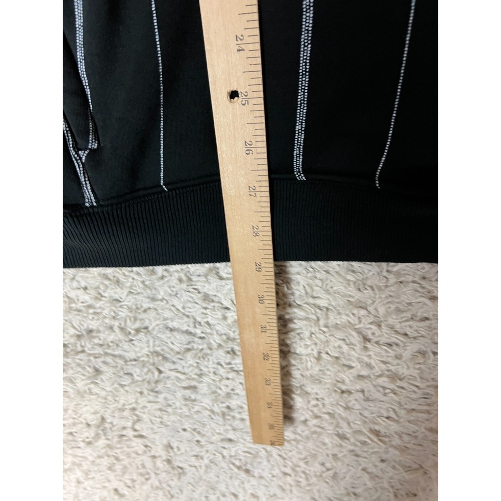 Fabletics To Go Quarter Zip Sweatshirt Mens XL Black Striped Athleisure Golf - Picture 2 of 8